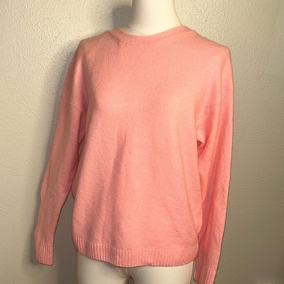 CeCe Crystal Embellished Two-Way Pink Snuggly Soft Knit Cardigan Sweater Sz XS - Picture 5 of 15